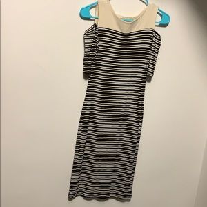 Off the shoulder body con dress